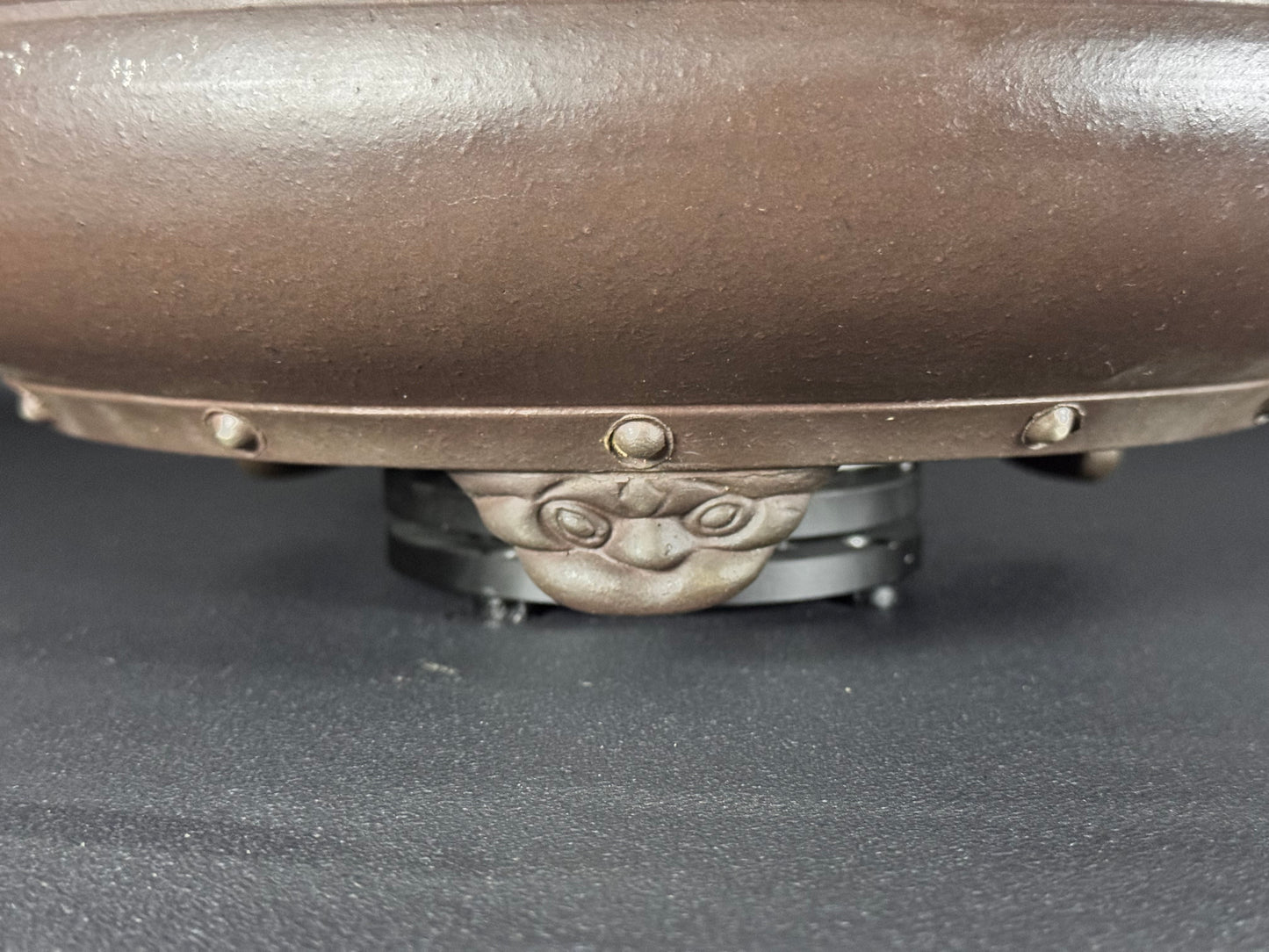 YAMAAKI 3rd Generation (Kataoka Toshio) "爪描き"- 常滑-35.5 Ribbed Demon-Footed Round Pot 35.5cm
