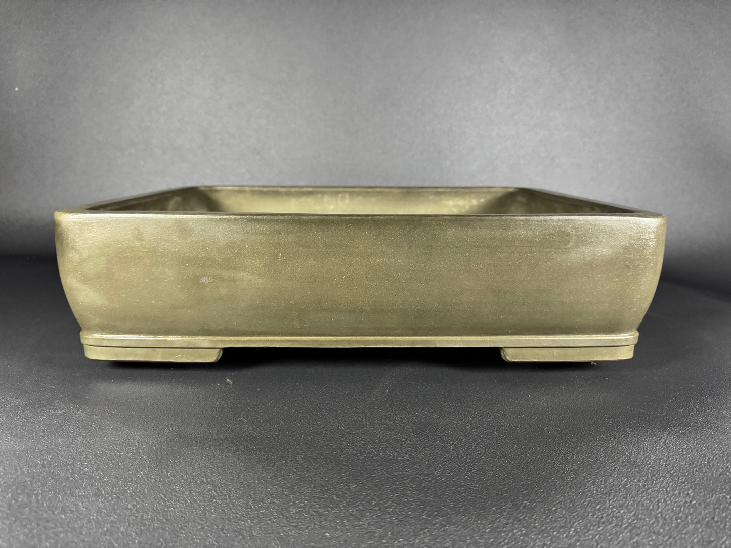 SHIZAN, Tokoname, 48.0cm rectangular, unglazed. Olive/Gray colour.