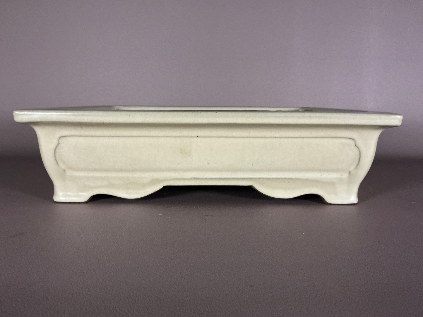YAMAAKI 3rd Generation (Kataoka Toshio) "爪描き"- 常滑-37.3cm Rectangular White-Glazed
