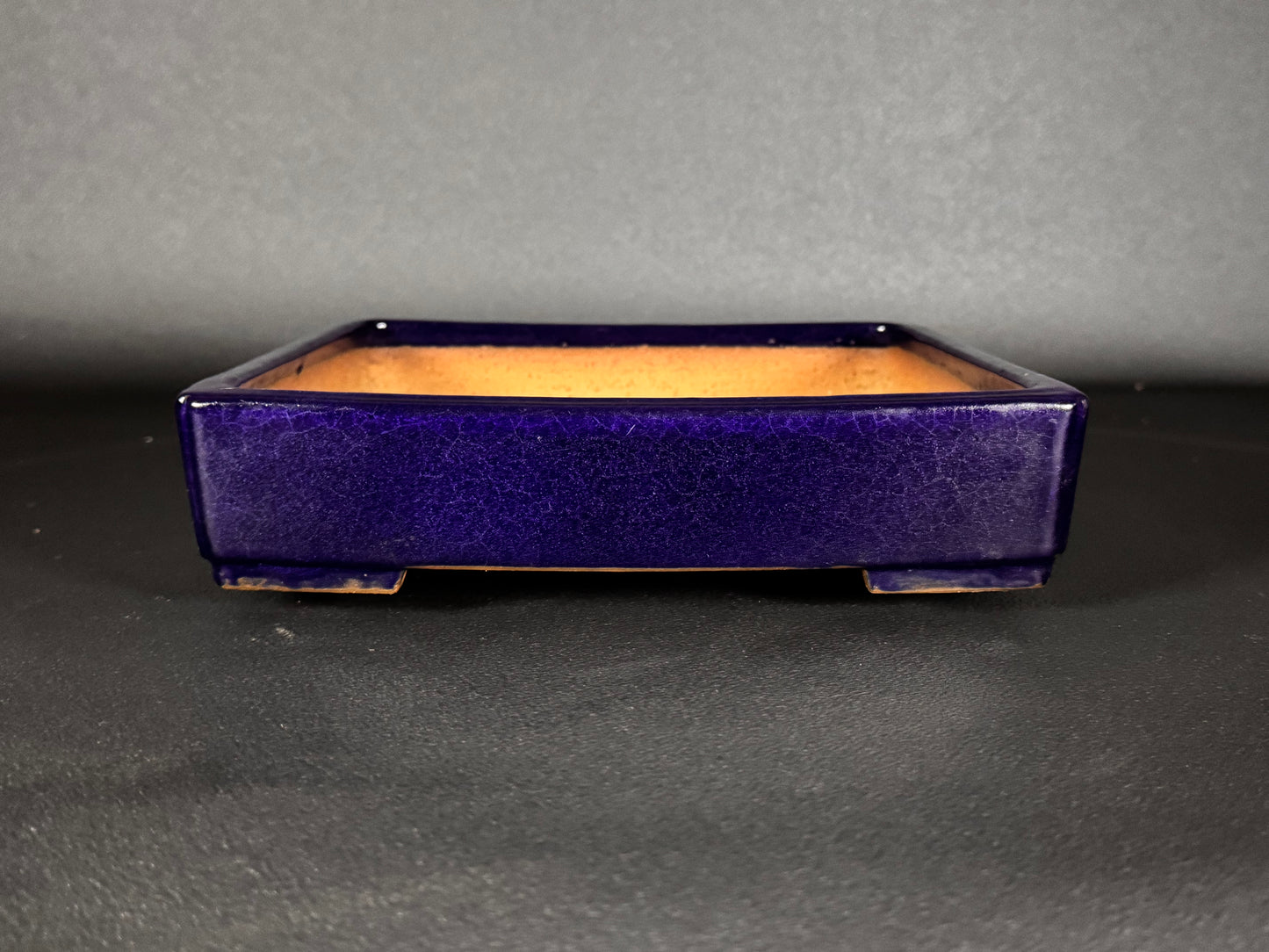 YAMAFUSA 4th Gen (YAMAFUSA KOIE 山房鯉江 (aka SAMBO)) -常滑-25.3cm | Square | Dark Blue Glazed