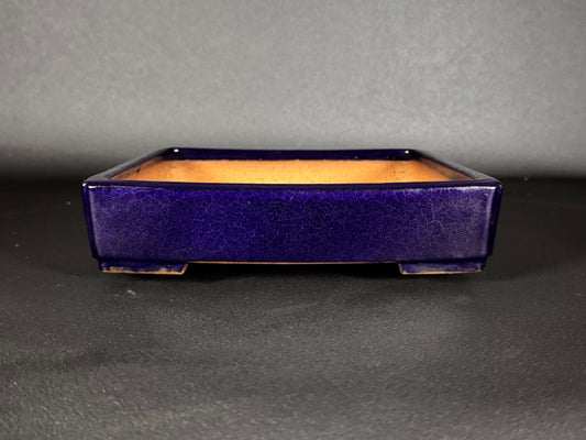 YAMAFUSA 4th Gen (YAMAFUSA KOIE 山房鯉江 (aka SAMBO)) -常滑-25.3cm | Square | Dark Blue Glazed