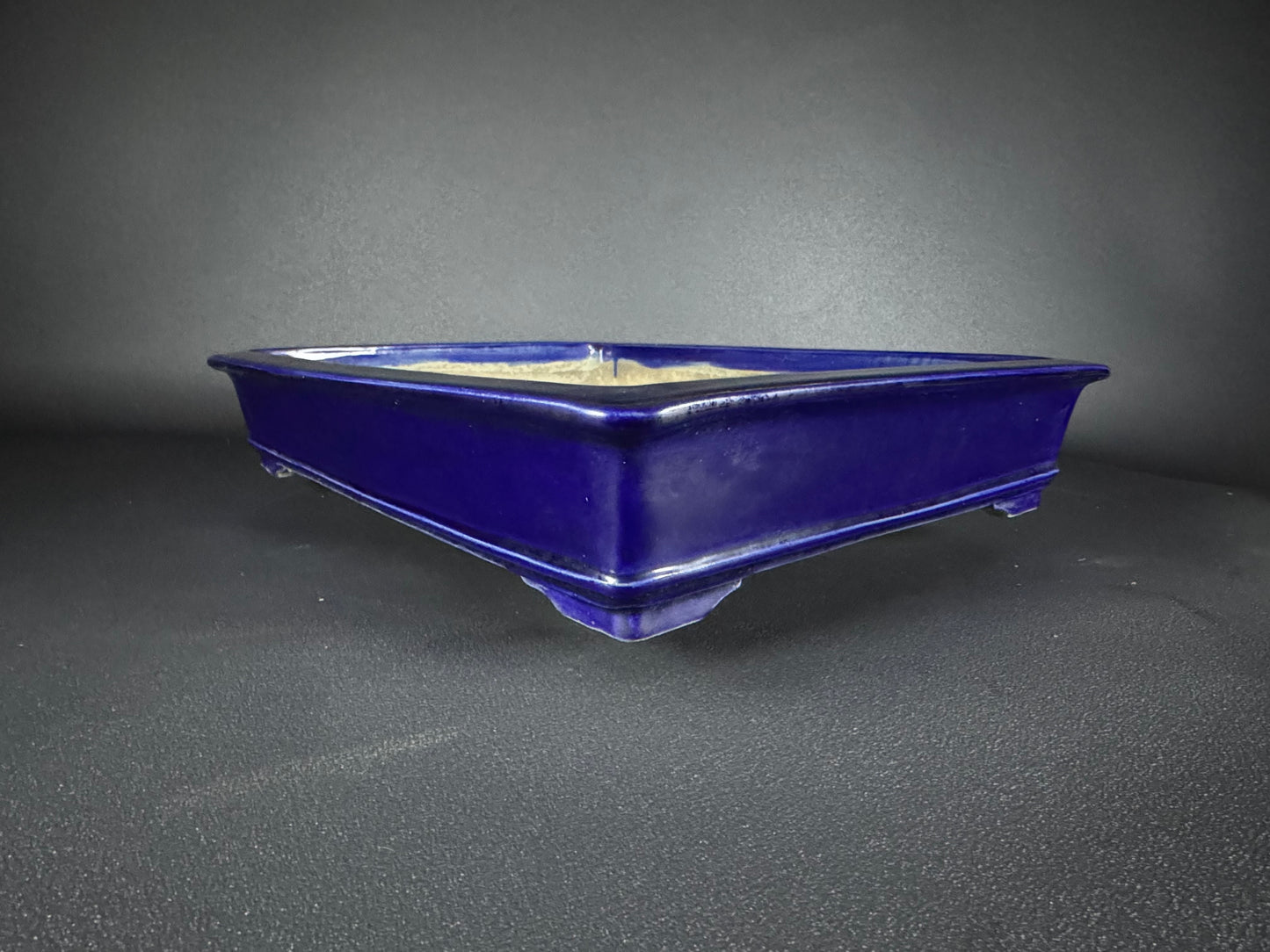 TERAHATA Mazan (Mayama Mazan) 常滑 49cm Rectangular Glazed (Ruri-iro)