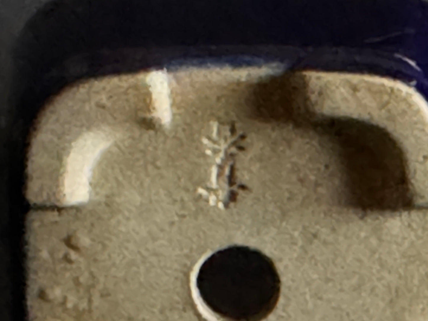 AOKA, Shito-Size Bonsai Pot, 4.0cm, Square, Lapis Lazuli Glaze
