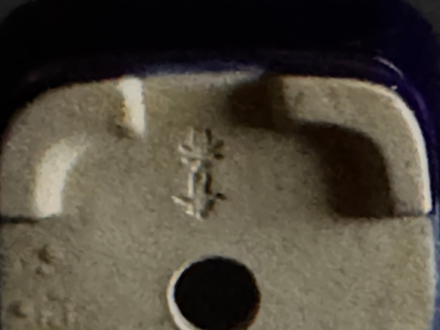 AOKA, Shito-Size Bonsai Pot, 4.0cm, Square, Lapis Lazuli Glaze