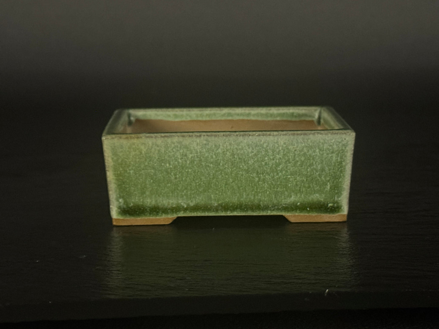 YOZAN  耀山Tokoname 9.2cm Rectangular Green Oribe Glaze