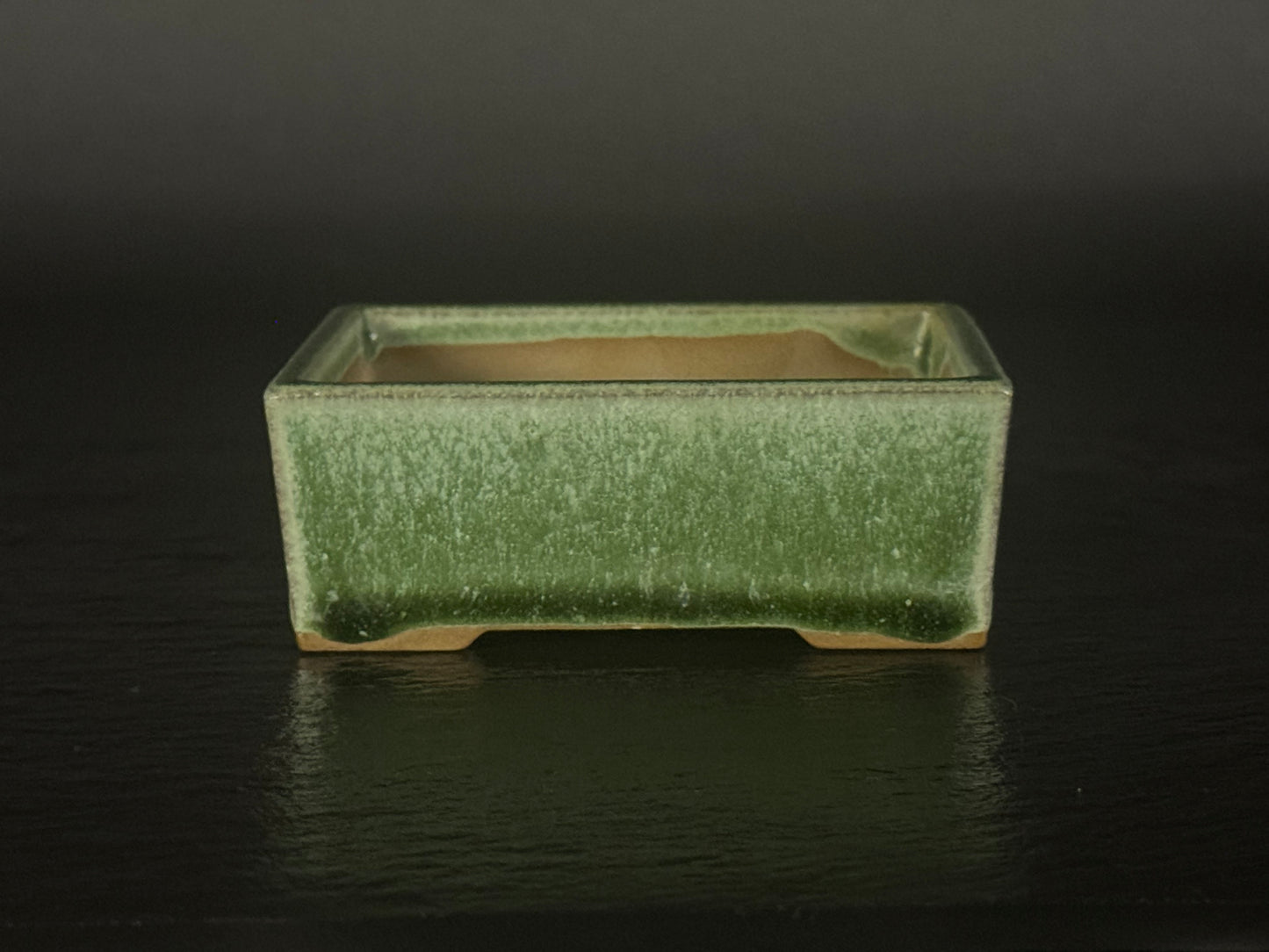 YOZAN  耀山Tokoname 9.2cm Rectangular Green Oribe Glaze