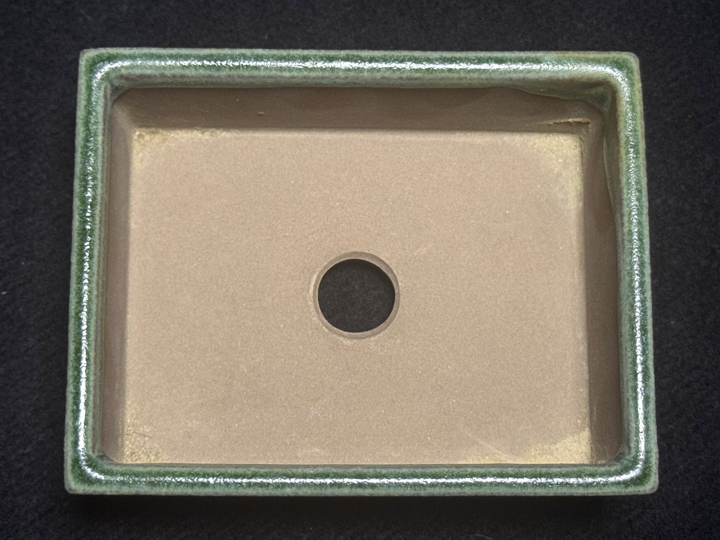 YOZAN  耀山Tokoname 9.2cm Rectangular Green Oribe Glaze
