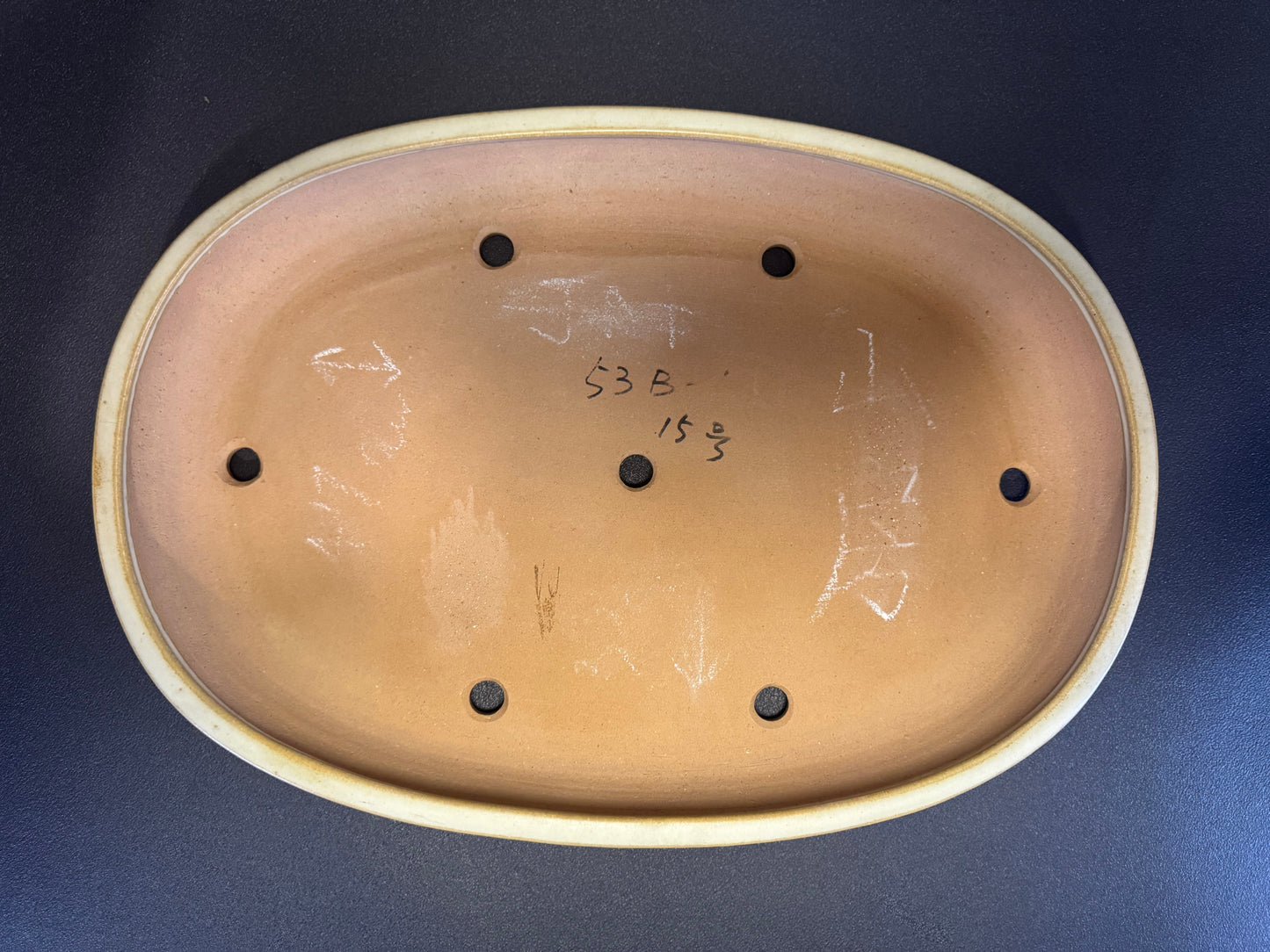 YAMAFUSA 4th Gen (YAMAFUSA KOIE 山房鯉江 (aka SAMBO)) -常滑-47.0cm  | Oval | Cream Glazed