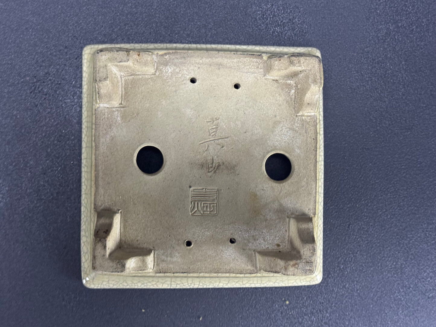 TERAHATA Mazan (Mayama Mazan) 常滑 – 19.0cm Square Bonsai Pot