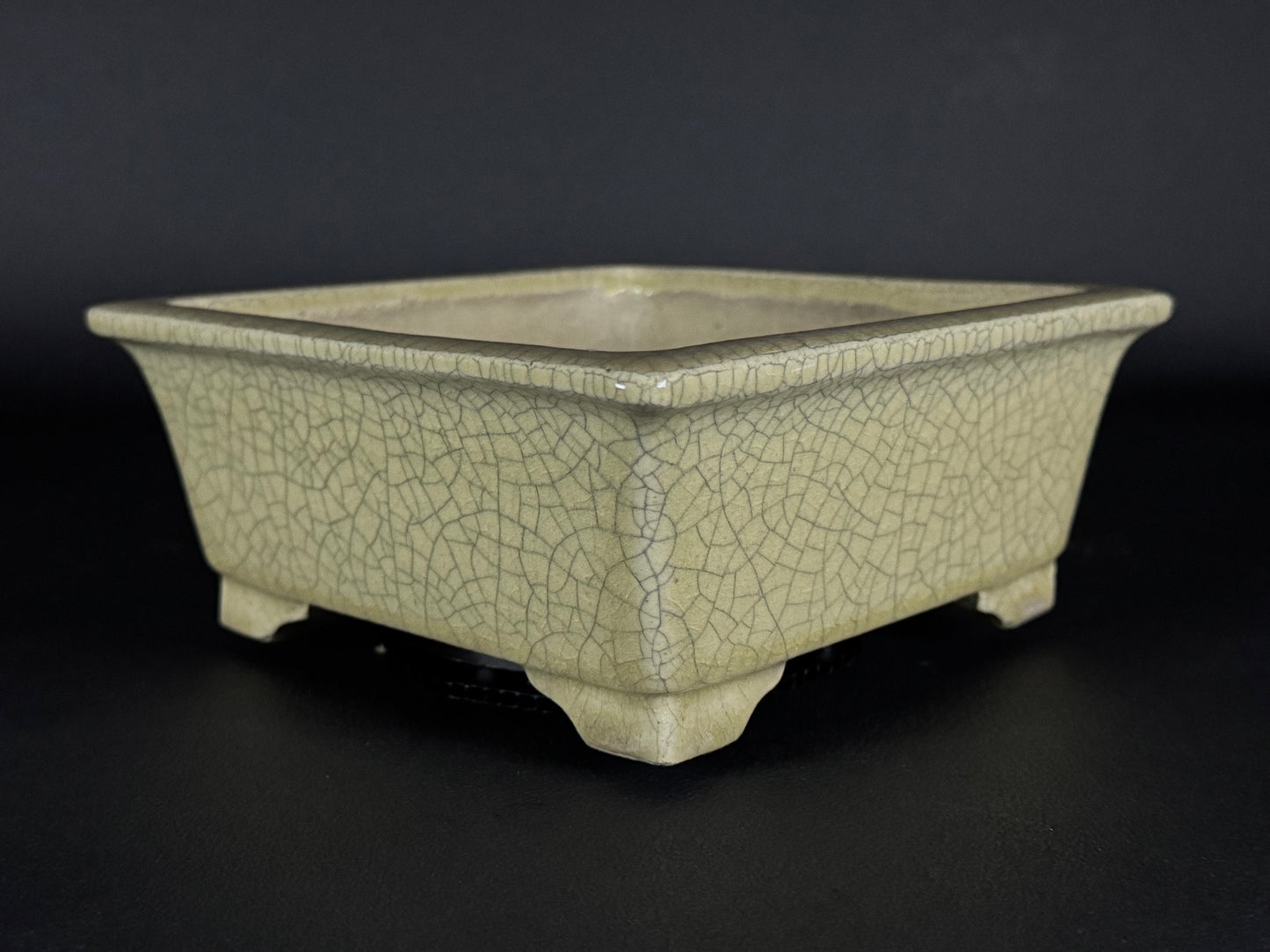 TERAHATA Mazan (Mayama Mazan) 常滑 – 19.0cm Square Bonsai Pot