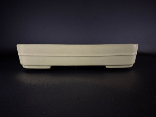 YAMAFUSA 4th Gen (YAMAFUSA KOIE 山房鯉江 (aka SAMBO)) -常滑-38.4cm | Rectangular | Cream Glazed