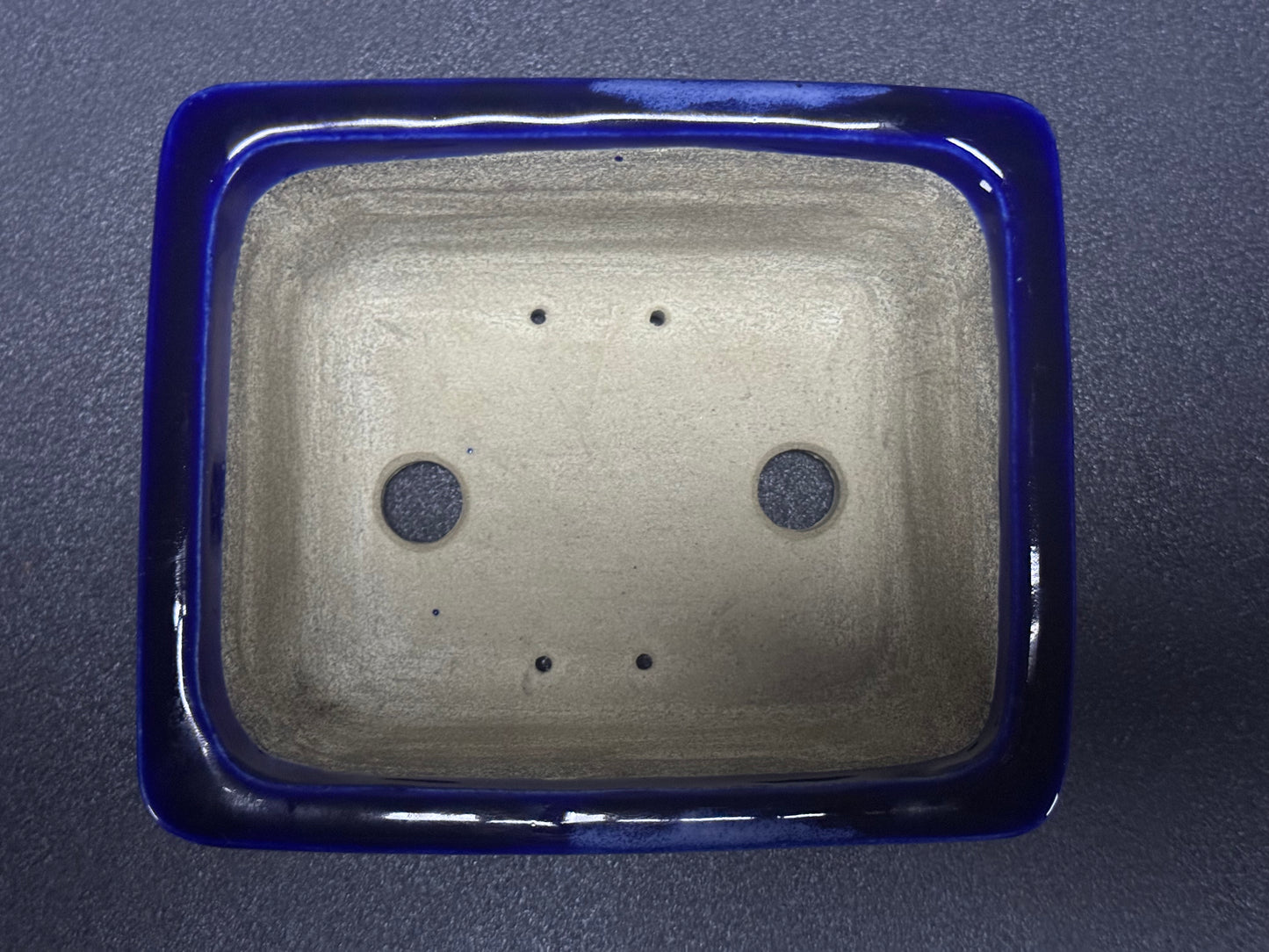 TERAHATA 2nd Gen ( Terahata Satomi 寺幡 サトミ ) - 常滑 –  17.0cm Rectangular glazed cobalt blue