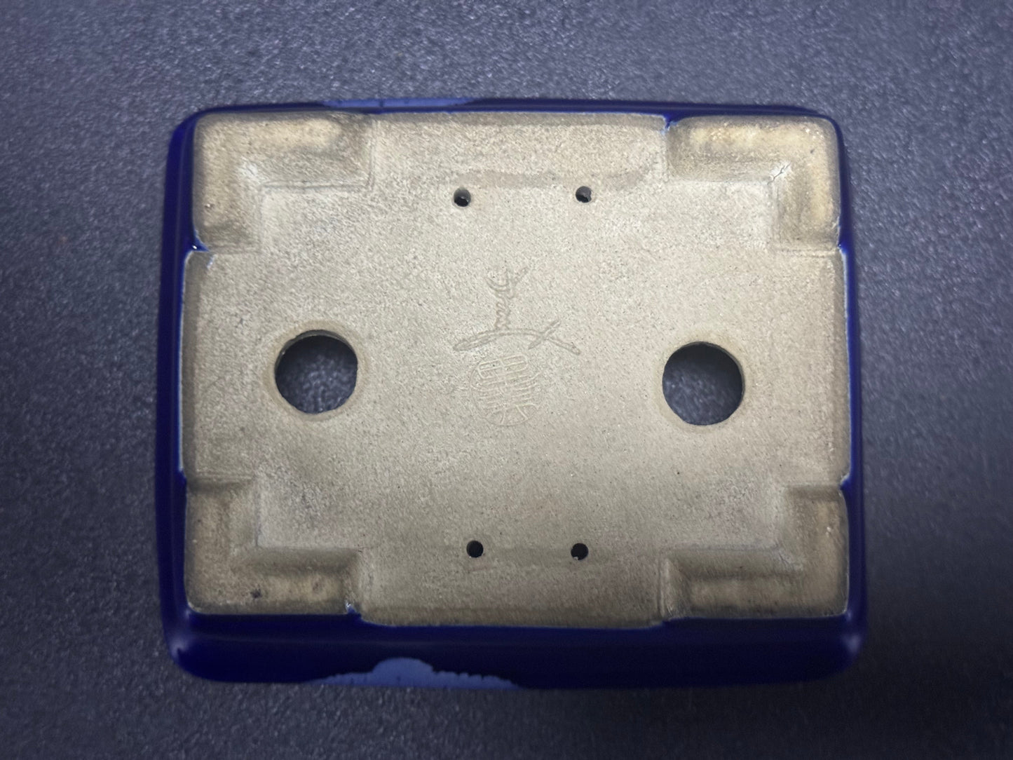 TERAHATA 2nd Gen ( Terahata Satomi 寺幡 サトミ ) - 常滑 –  17.0cm Rectangular glazed cobalt blue