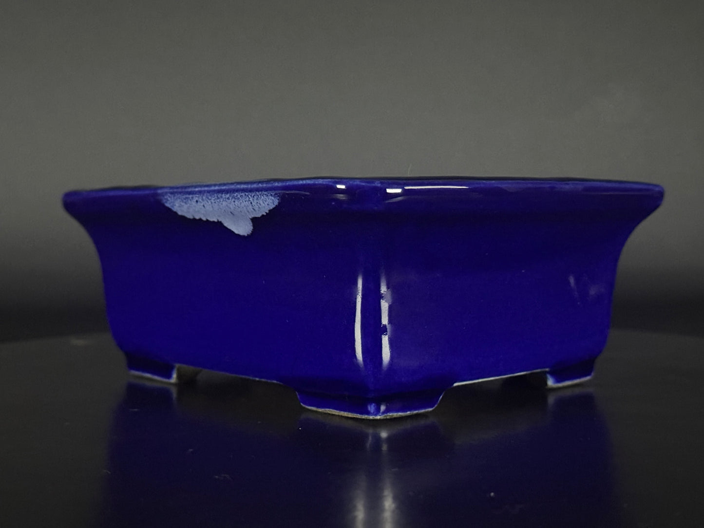 TERAHATA 2nd Gen ( Terahata Satomi 寺幡 サトミ ) - 常滑 –  17.0cm Rectangular glazed cobalt blue