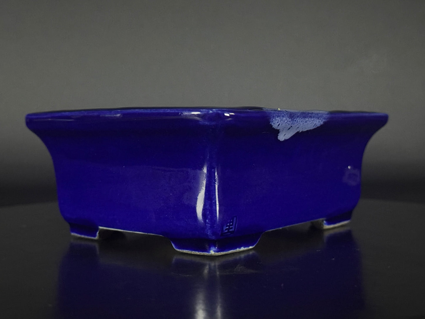 TERAHATA 2nd Gen ( Terahata Satomi 寺幡 サトミ ) - 常滑 –  17.0cm Rectangular glazed cobalt blue