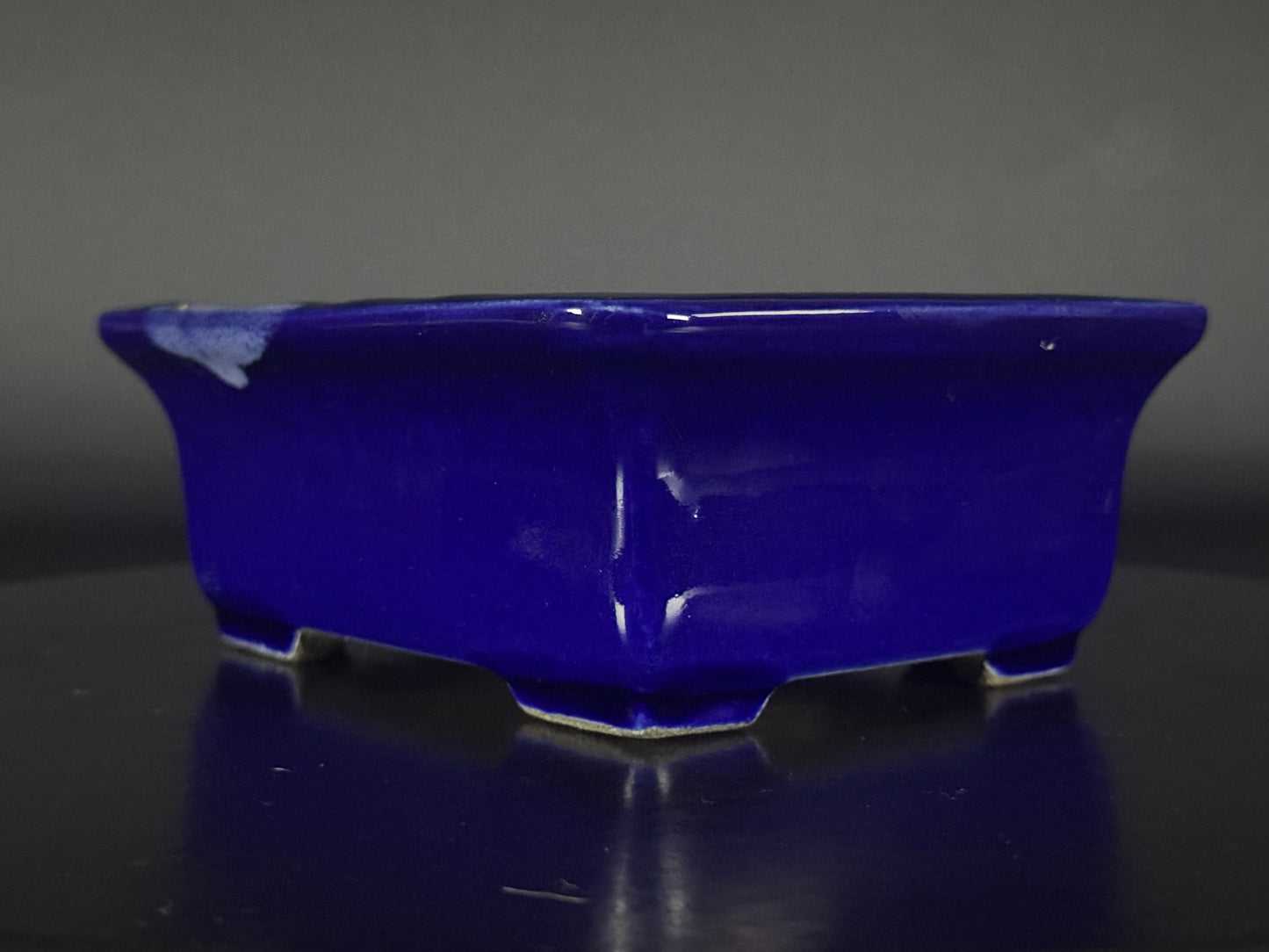 TERAHATA 2nd Gen ( Terahata Satomi 寺幡 サトミ ) - 常滑 –  17.0cm Rectangular glazed cobalt blue