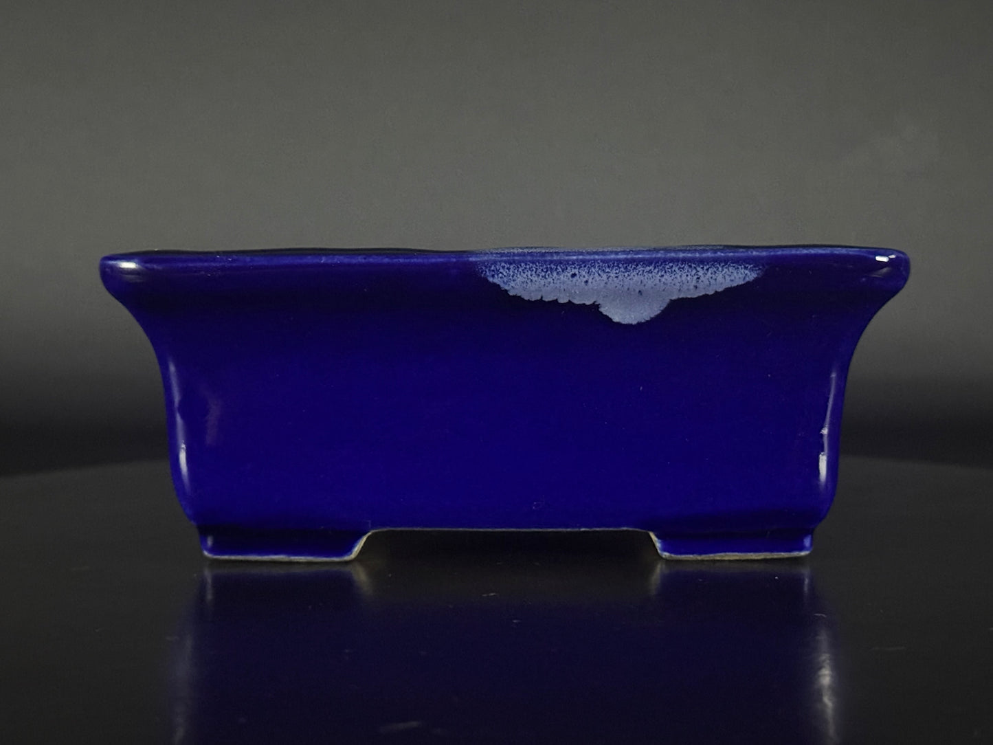TERAHATA 2nd Gen ( Terahata Satomi 寺幡 サトミ ) - 常滑 –  17.0cm Rectangular glazed cobalt blue