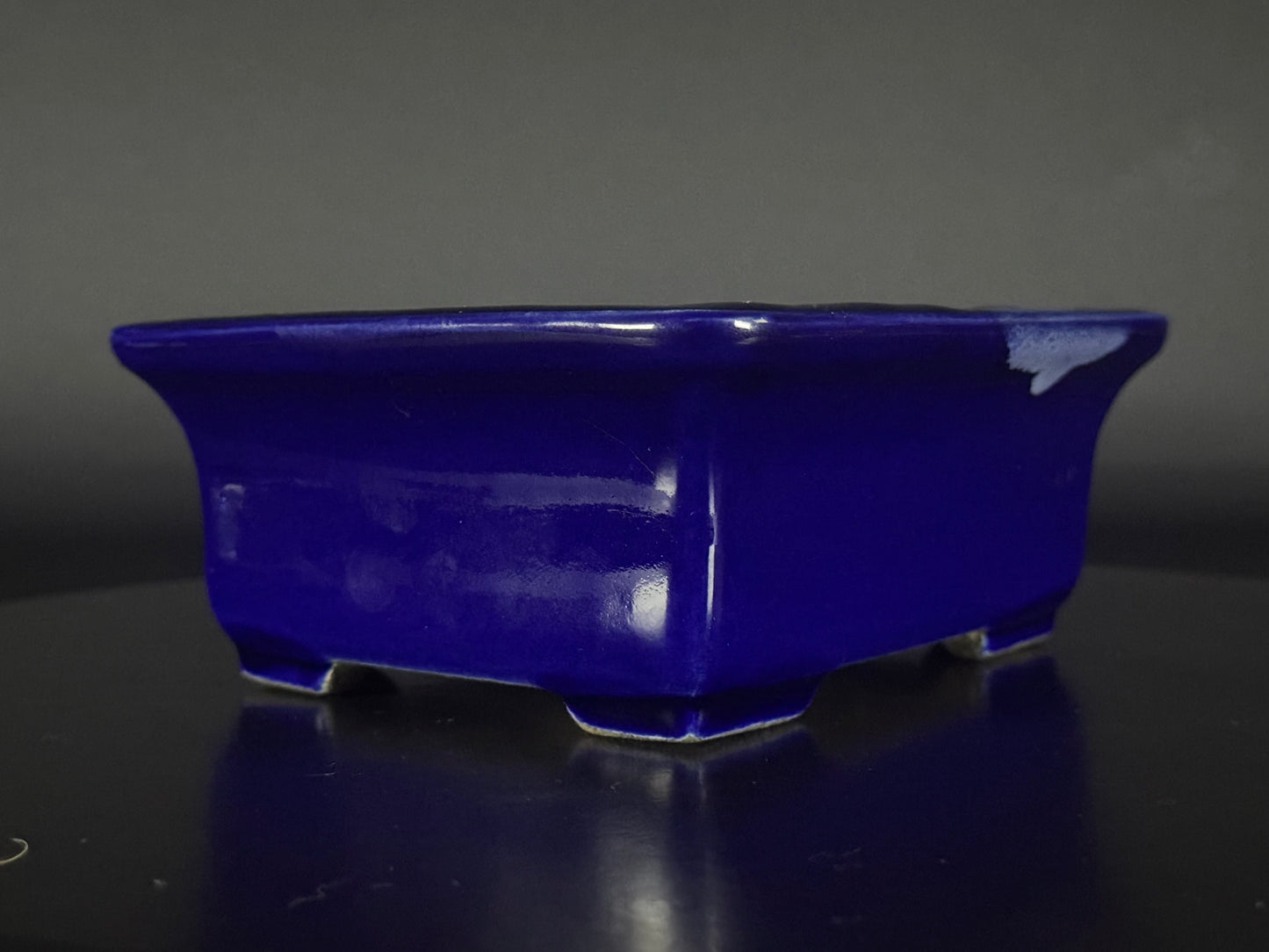 TERAHATA 2nd Gen ( Terahata Satomi 寺幡 サトミ ) - 常滑 –  17.0cm Rectangular glazed cobalt blue