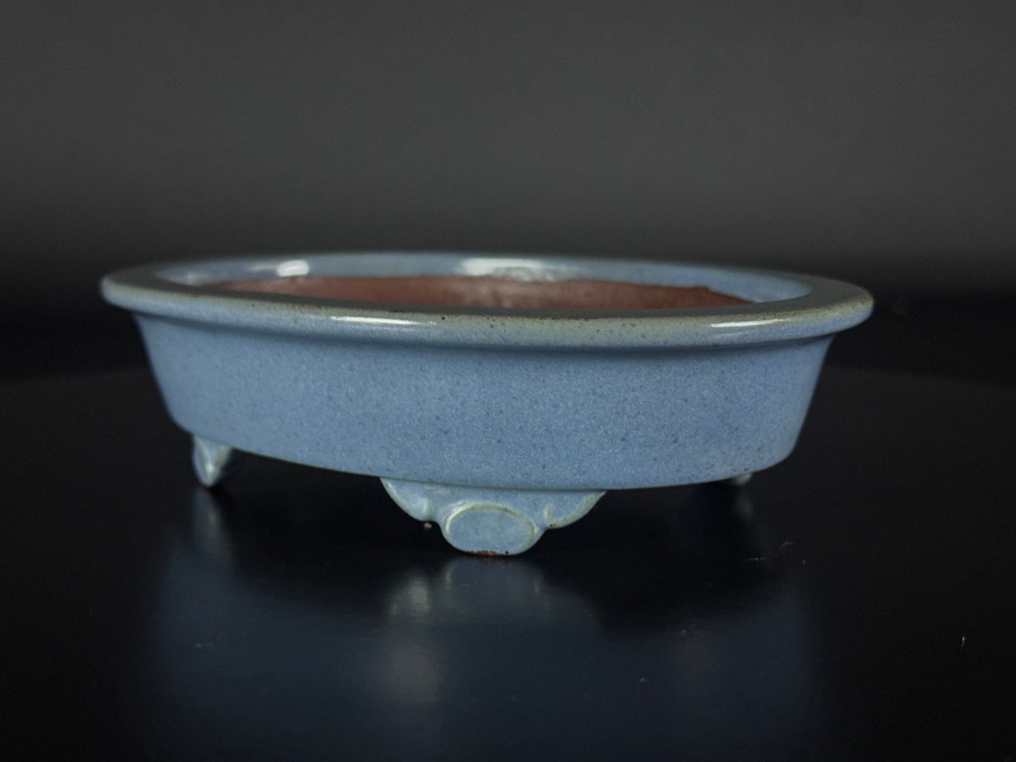 IKKO一洸 (Watanabe Kazuhiro 渡邉一弘) – 常滑 -31.3cm oval Celadon Blue Glaze (青釉 – Seiyū)