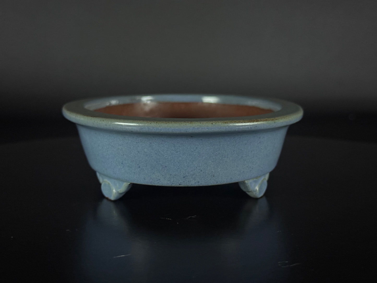 IKKO一洸 (Watanabe Kazuhiro 渡邉一弘) – 常滑 -31.3cm oval Celadon Blue Glaze (青釉 – Seiyū)