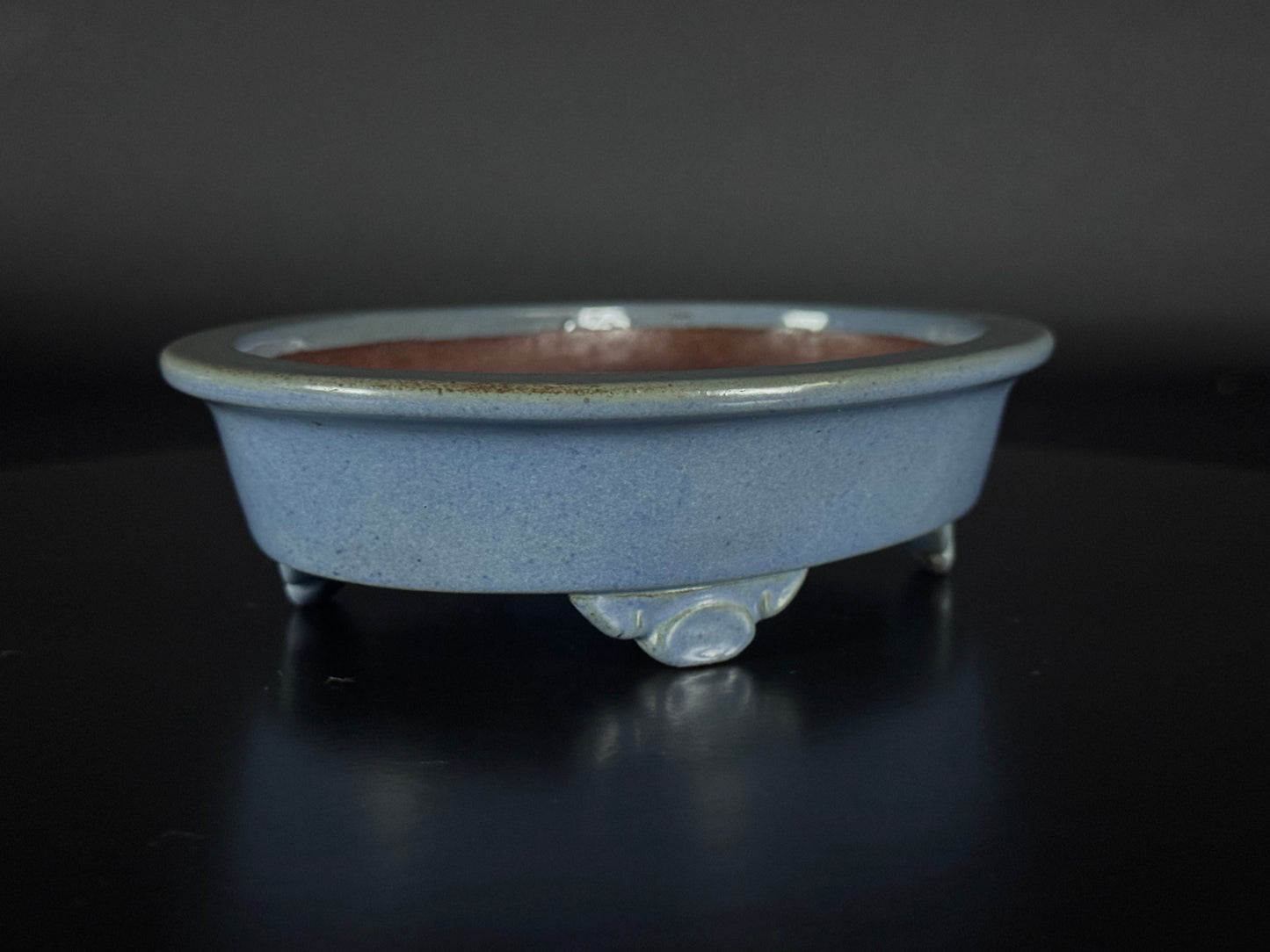IKKO一洸 (Watanabe Kazuhiro 渡邉一弘) – 常滑 -31.3cm oval Celadon Blue Glaze (青釉 – Seiyū)