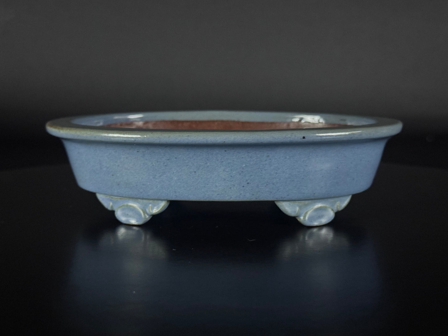 IKKO一洸 (Watanabe Kazuhiro 渡邉一弘) – 常滑 -31.3cm oval Celadon Blue Glaze (青釉 – Seiyū)