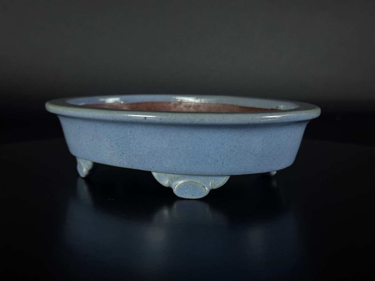 IKKO一洸 (Watanabe Kazuhiro 渡邉一弘) – 常滑 -31.3cm oval Celadon Blue Glaze (青釉 – Seiyū)