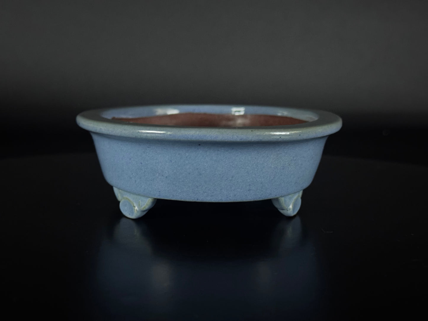 IKKO一洸 (Watanabe Kazuhiro 渡邉一弘) – 常滑 -31.3cm oval Celadon Blue Glaze (青釉 – Seiyū)
