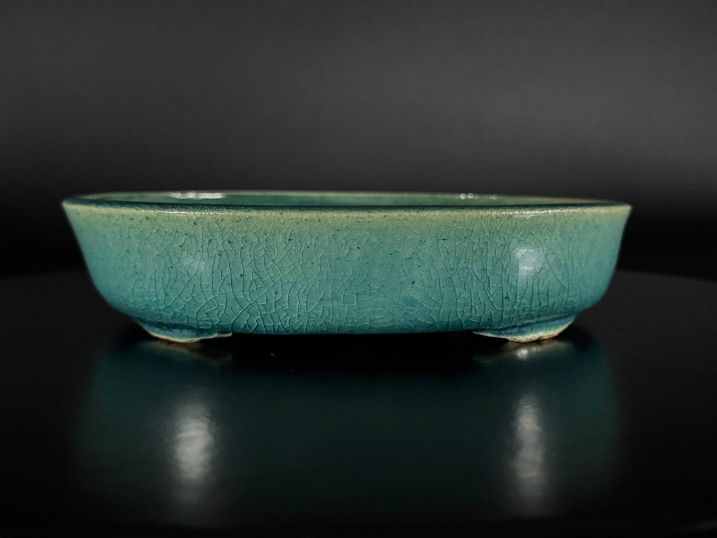 FUUKA (風香), Japan, oval, glazed (celadon crackle)19.5cm (On hold for a customer)