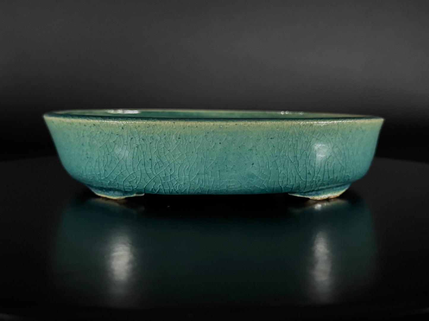 FUUKA (風香), Japan, oval, glazed (celadon crackle)19.5cm (On hold for a customer)