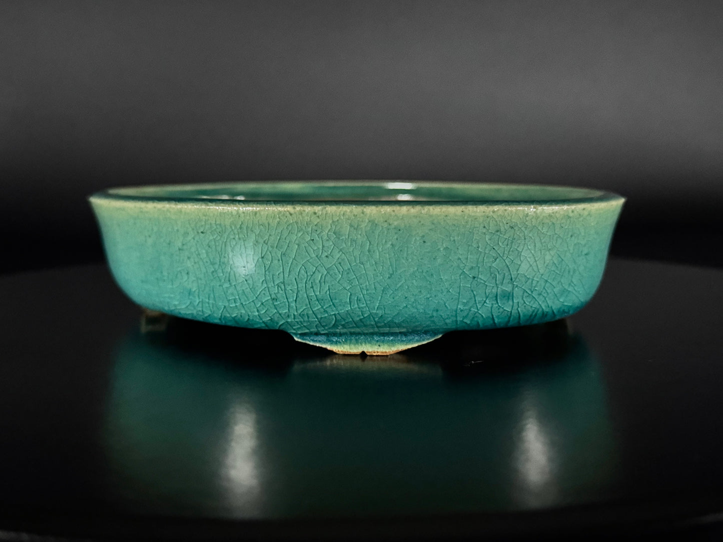 FUUKA (風香), Japan, oval, glazed (celadon crackle)19.5cm (On hold for a customer)