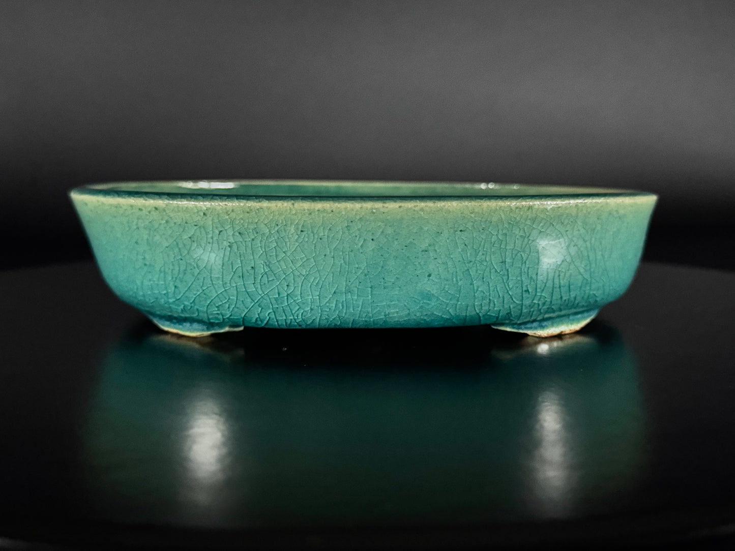 FUUKA (風香), Japan, oval, glazed (celadon crackle)19.5cm (On hold for a customer)