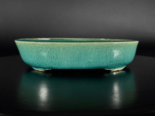 FUUKA (風香), Japan, oval, glazed (celadon crackle)19.5cm (On hold for a customer)