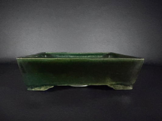 SHUUHOU (Kataoka Susumu), Tokoname, size 37.4cm, rectangular, Green glazed