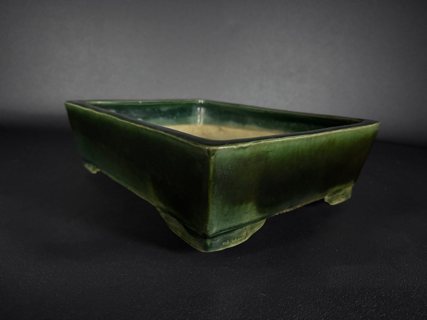 SHUUHOU (Kataoka Susumu), Tokoname, size 37.4cm, rectangular, Green glazed
