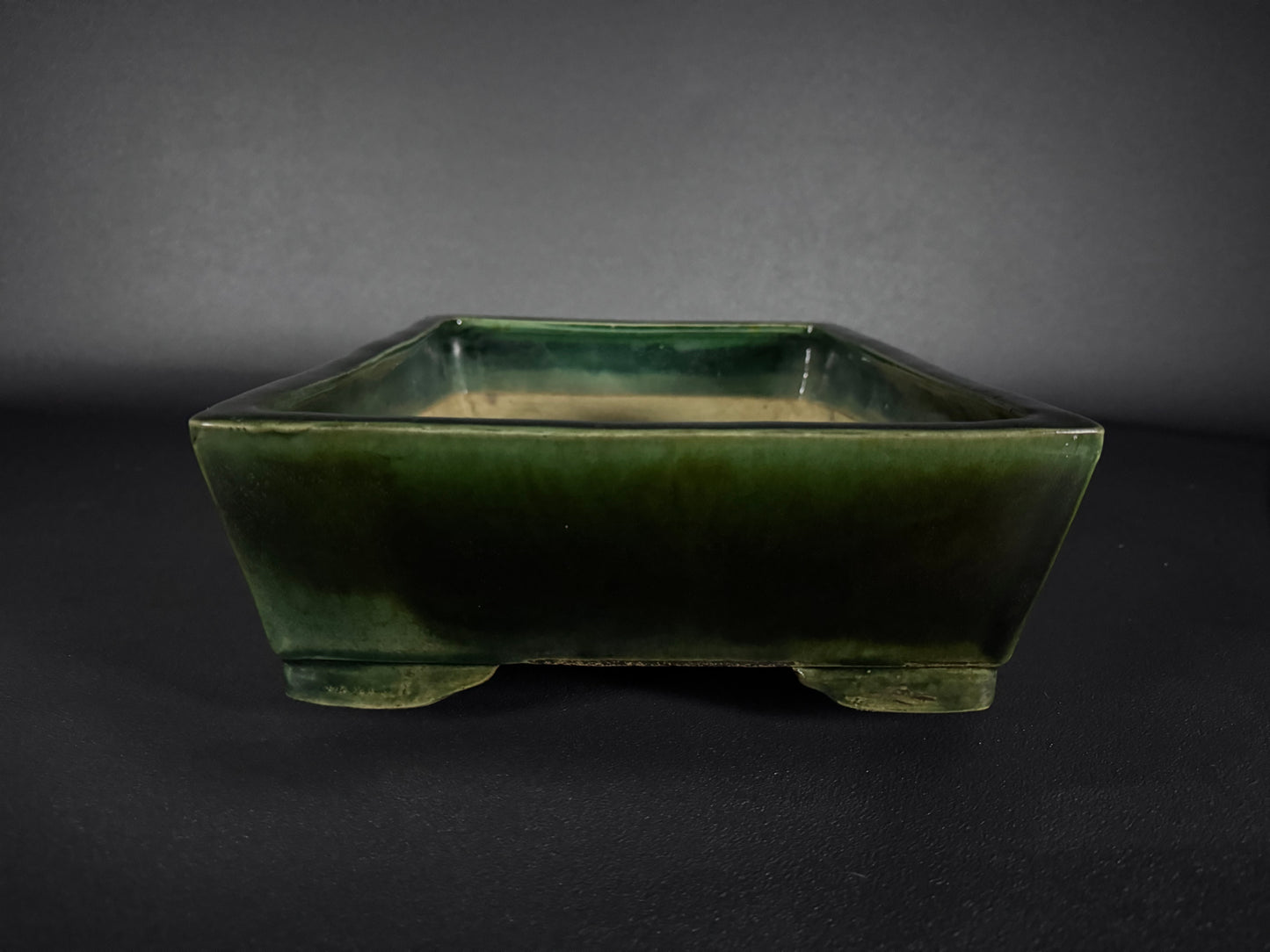 SHUUHOU (Kataoka Susumu), Tokoname, size 37.4cm, rectangular, Green glazed