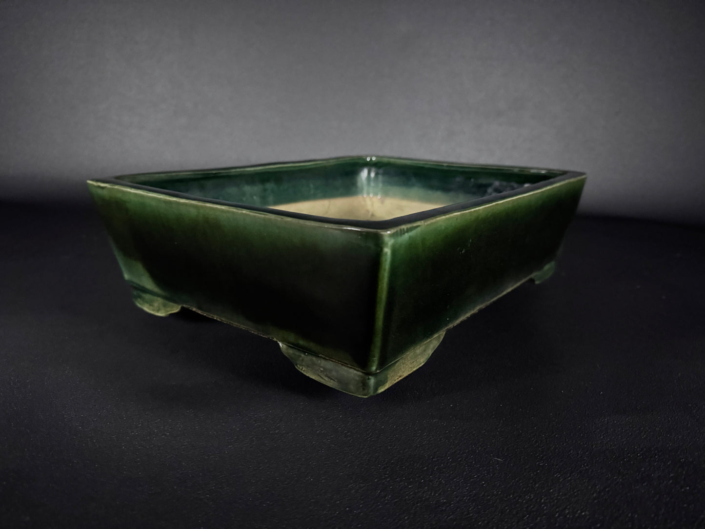 SHUUHOU (Kataoka Susumu), Tokoname, size 37.4cm, rectangular, Green glazed