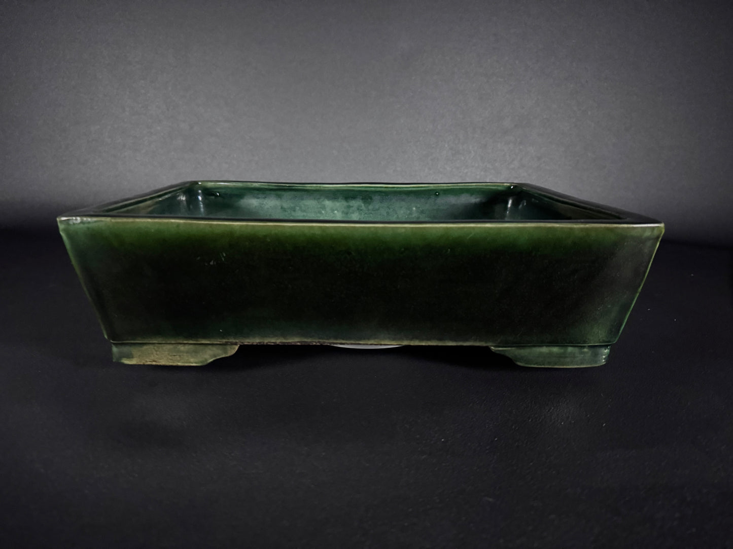 SHUUHOU (Kataoka Susumu), Tokoname, size 37.4cm, rectangular, Green glazed