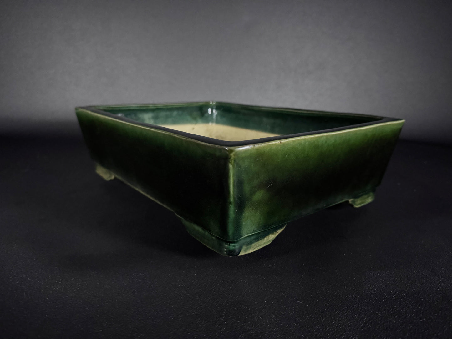 SHUUHOU (Kataoka Susumu), Tokoname, size 37.4cm, rectangular, Green glazed