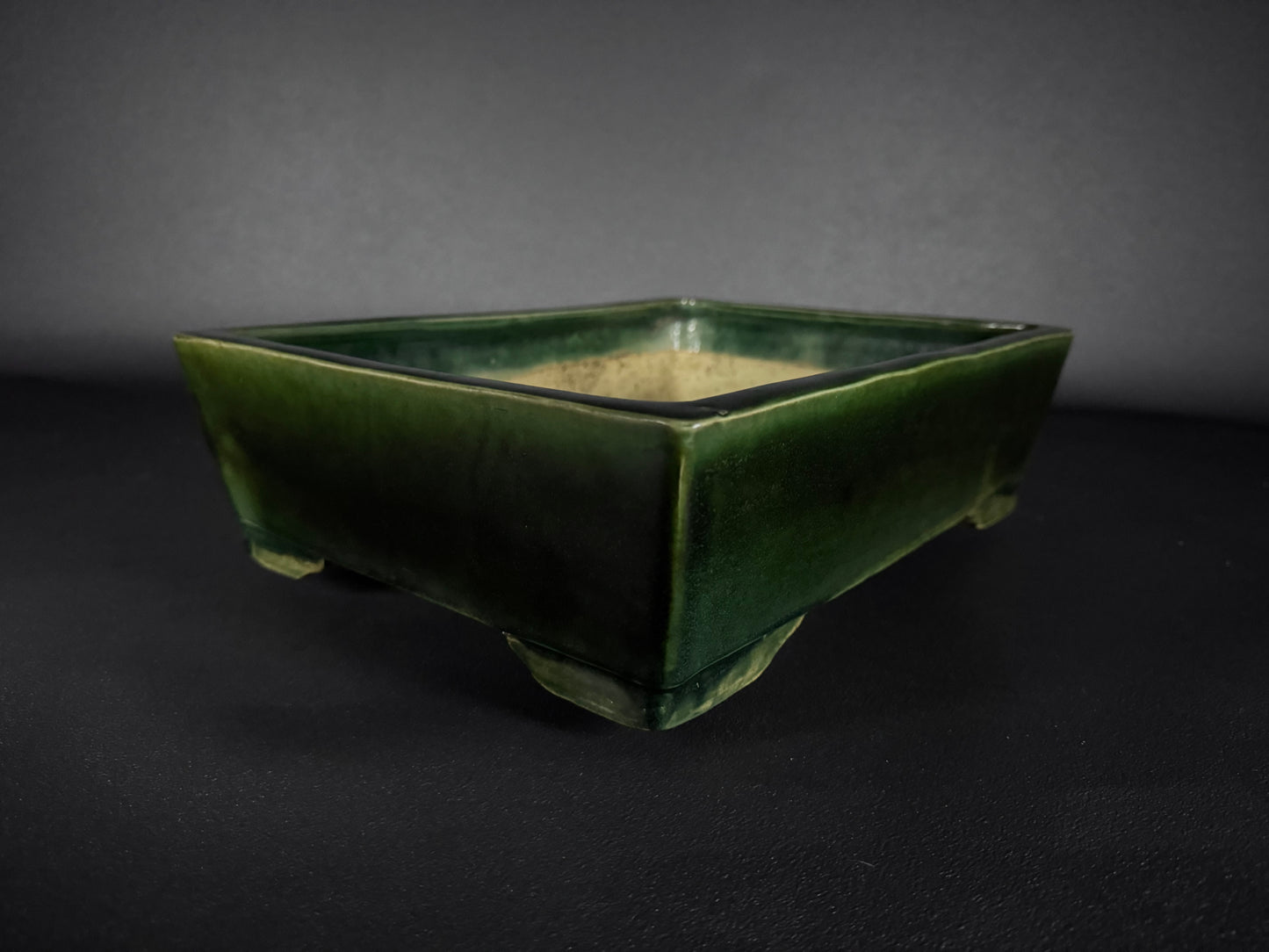 SHUUHOU (Kataoka Susumu), Tokoname, size 37.4cm, rectangular, Green glazed