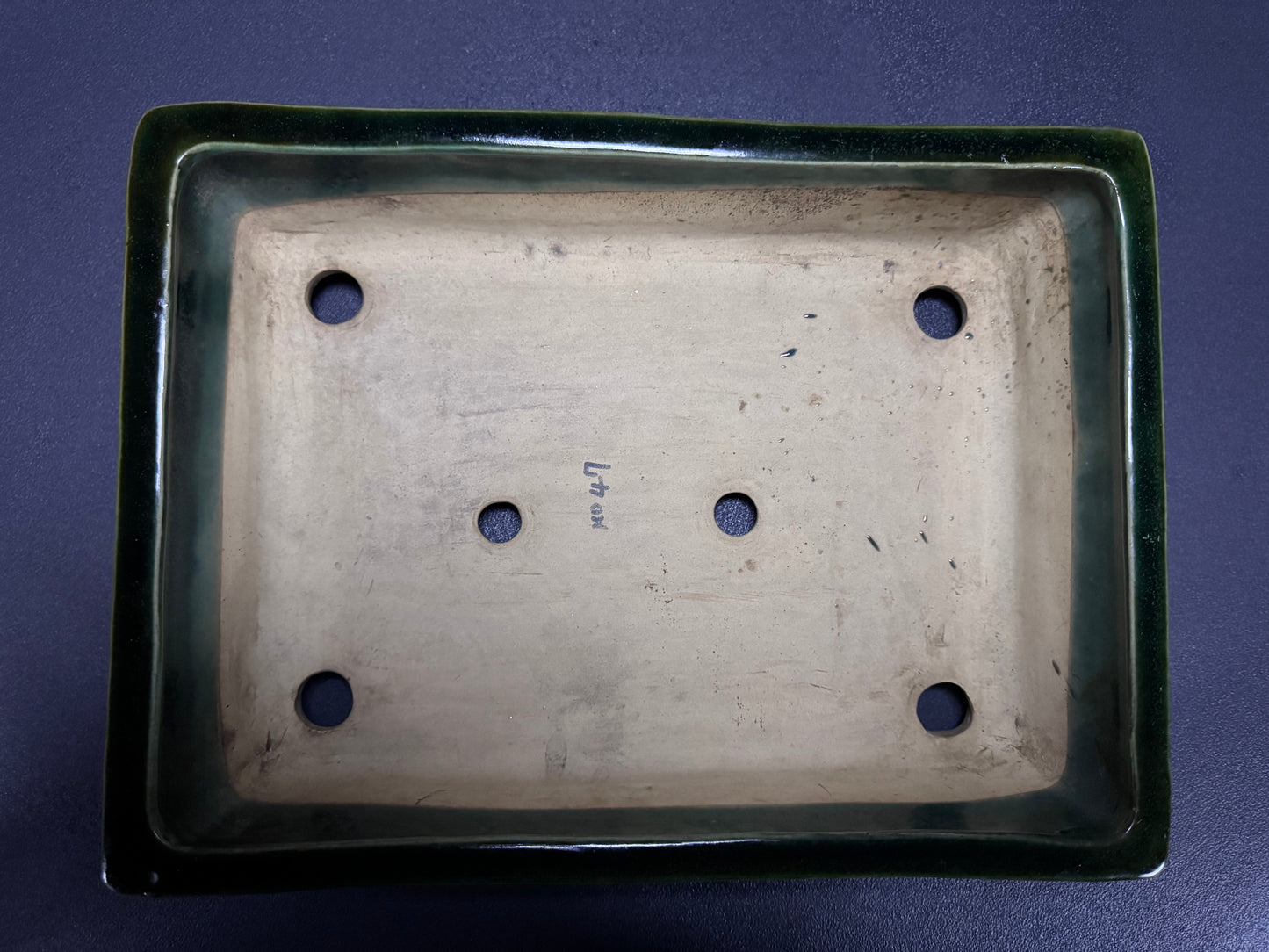 SHUUHOU (Kataoka Susumu), Tokoname, size 37.4cm, rectangular, Green glazed
