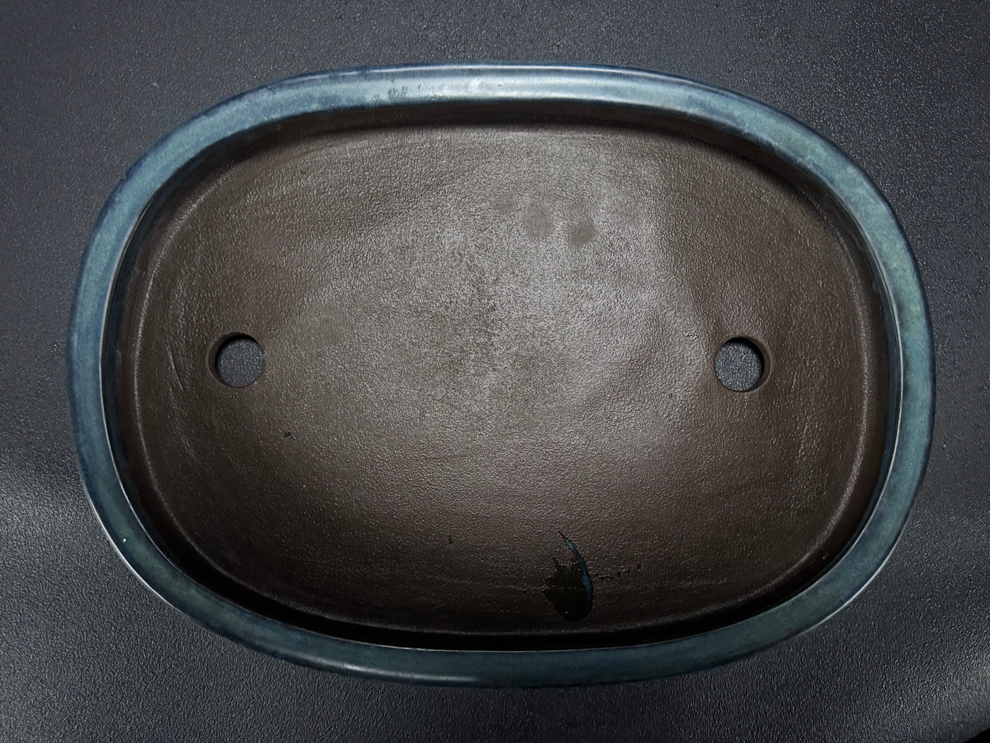 Tosui 東水- (常滑) -37.5cm oval, celadon glaze (青磁釉)