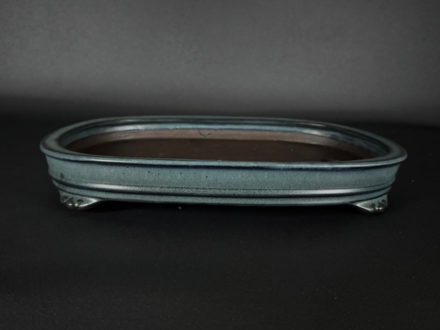 Tosui 東水- (常滑) -37.5cm oval, celadon glaze (青磁釉)
