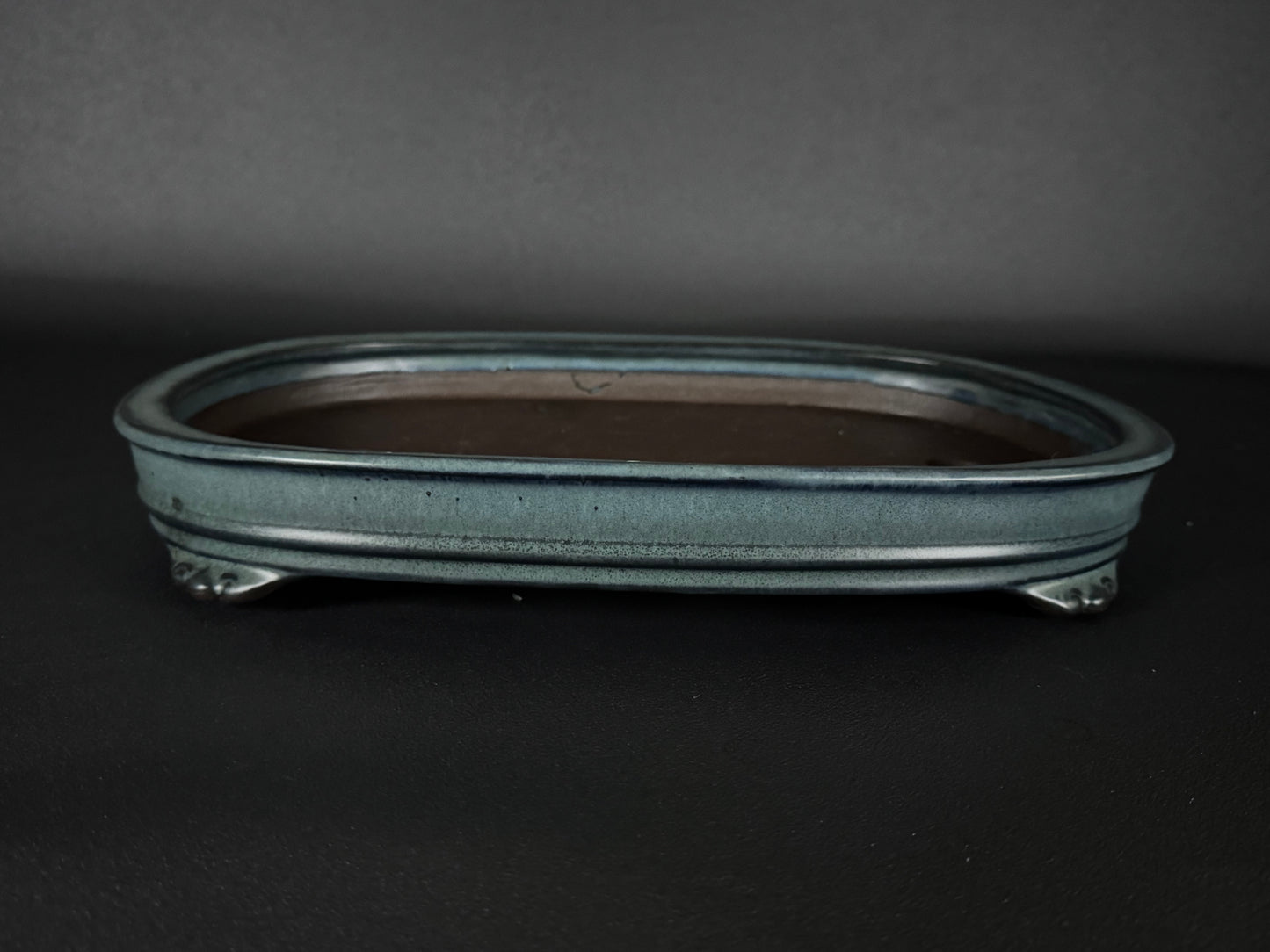 Tosui 東水- (常滑) -37.5cm oval, celadon glaze (青磁釉)
