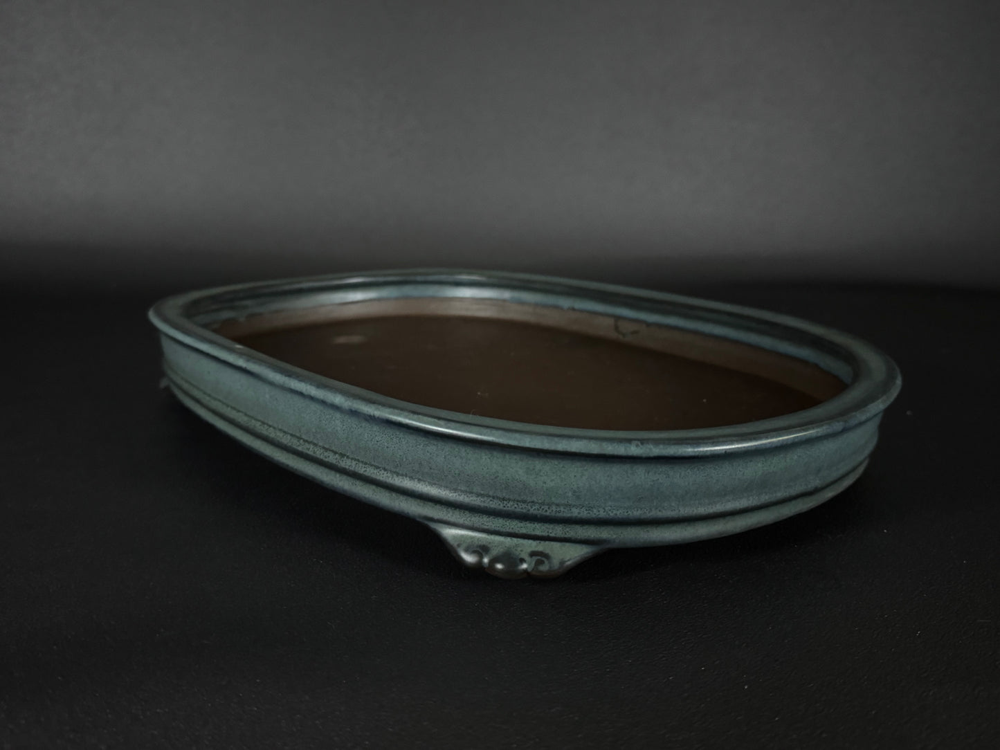 Tosui 東水- (常滑) -37.5cm oval, celadon glaze (青磁釉)