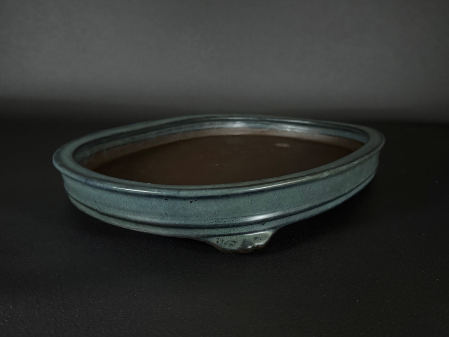 Tosui 東水- (常滑) -37.5cm oval, celadon glaze (青磁釉)