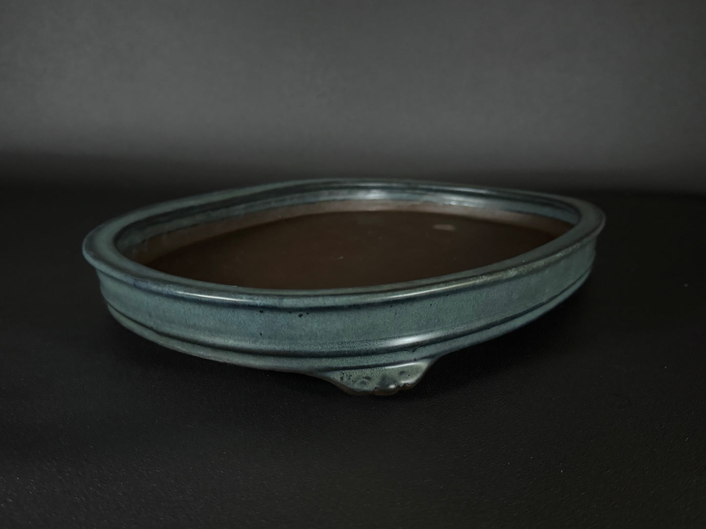 Tosui 東水- (常滑) -37.5cm oval, celadon glaze (青磁釉)