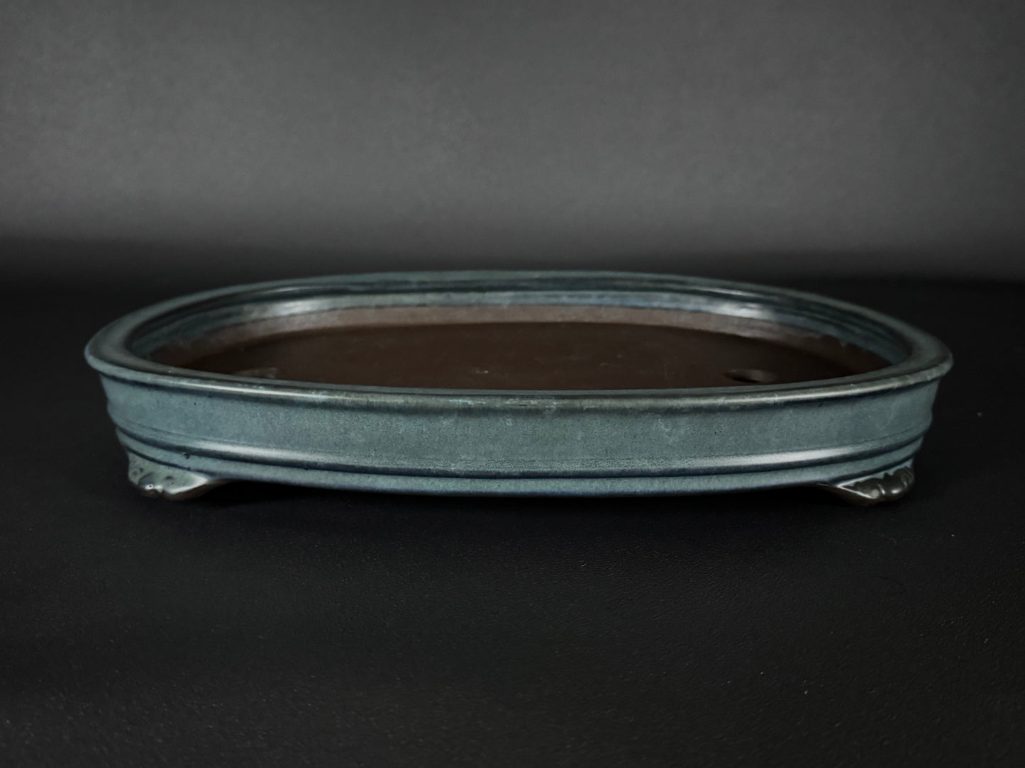 Tosui 東水- (常滑) -37.5cm oval, celadon glaze (青磁釉)