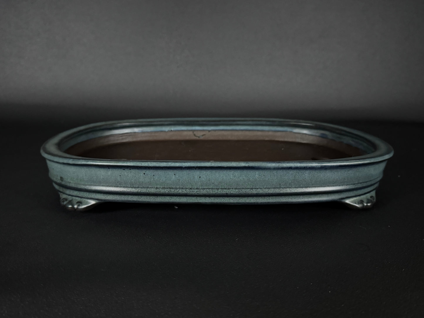 Tosui 東水- (常滑) -37.5cm oval, celadon glaze (青磁釉)