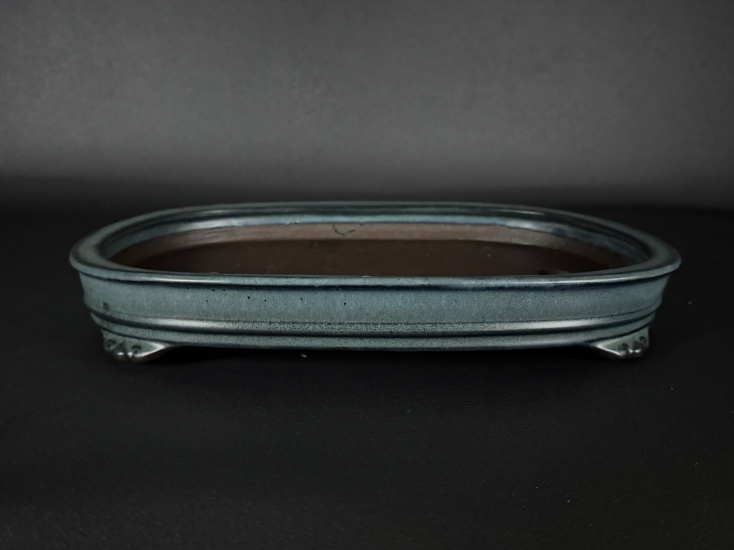Tosui 東水- (常滑) -37.5cm oval, celadon glaze (青磁釉)
